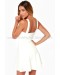 Cross Over Backless White Dress